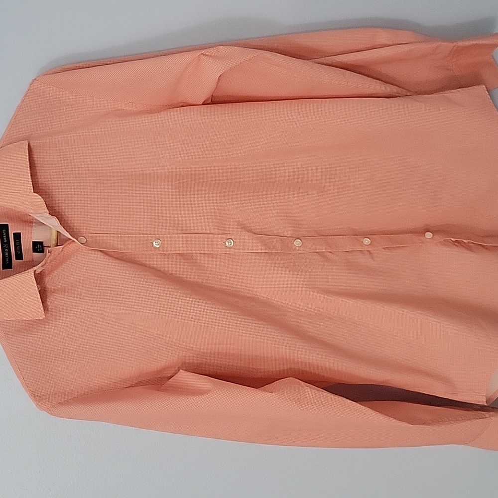 Men's Orange Button-Up Shirt